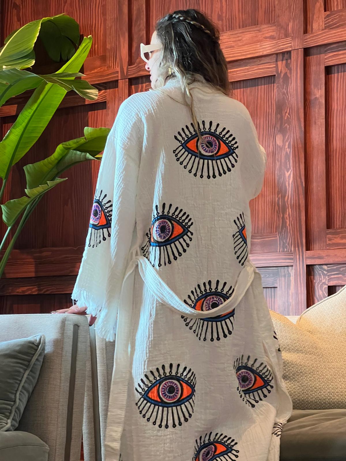 Neutral Multi Eye Kaftan