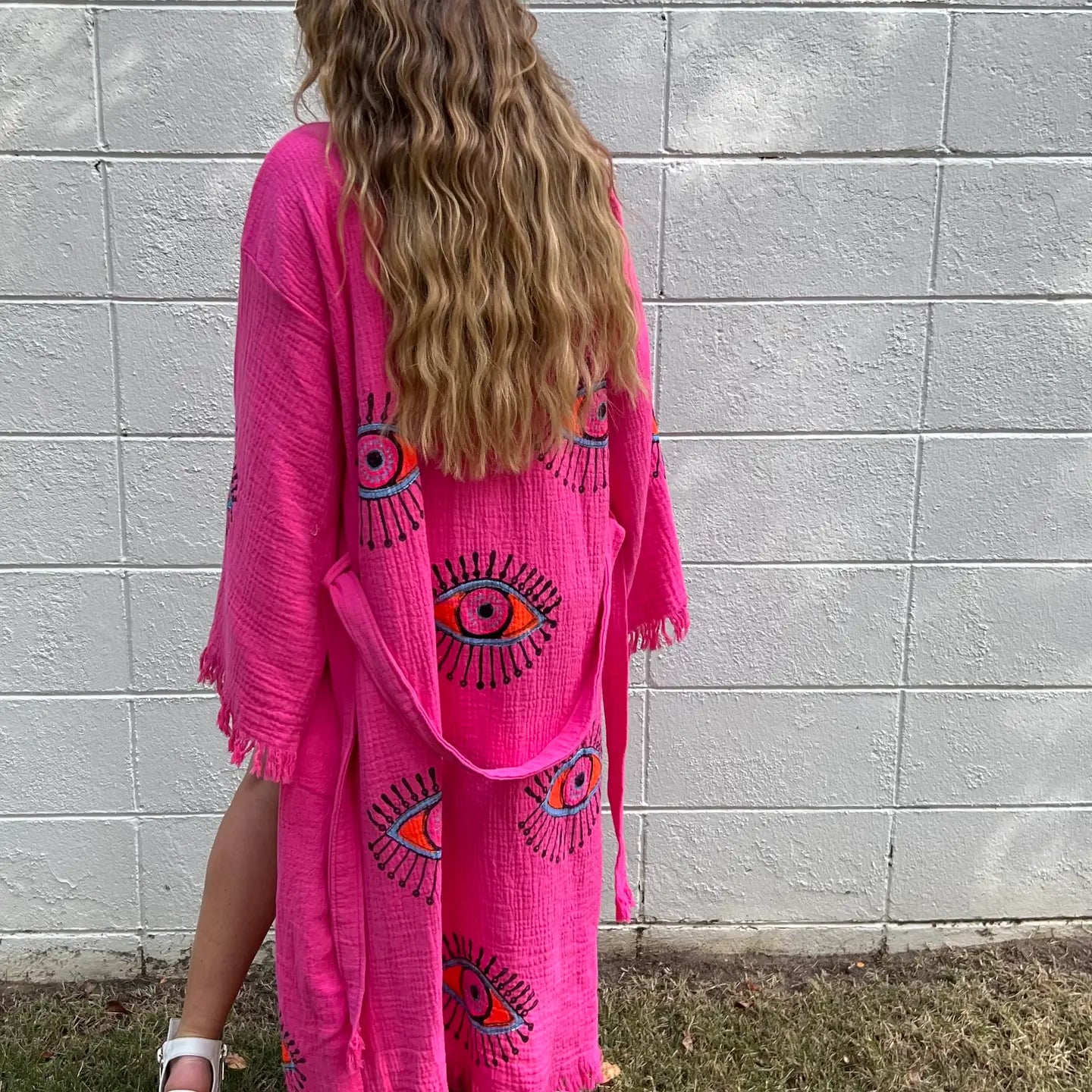 Hot Pink Multi Eye Kaftan