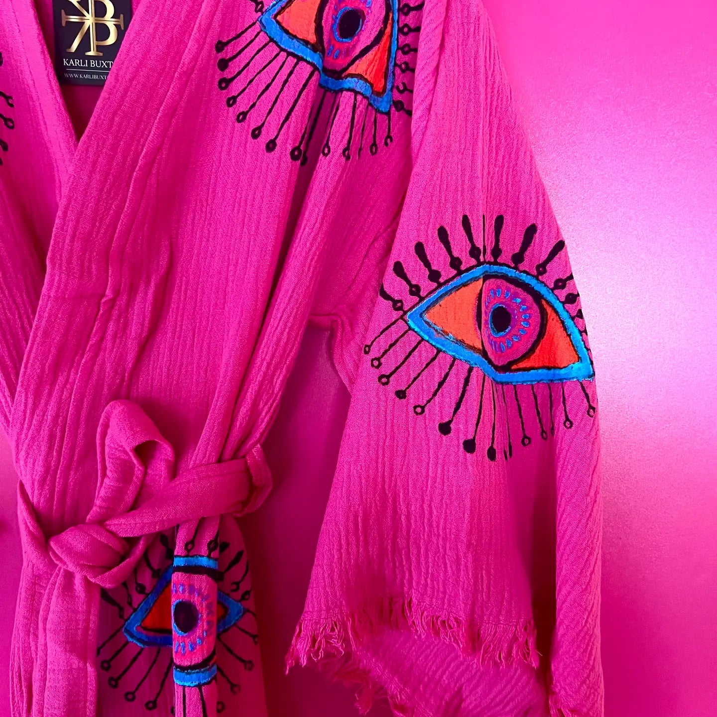 Hot Pink Multi Eye Kaftan