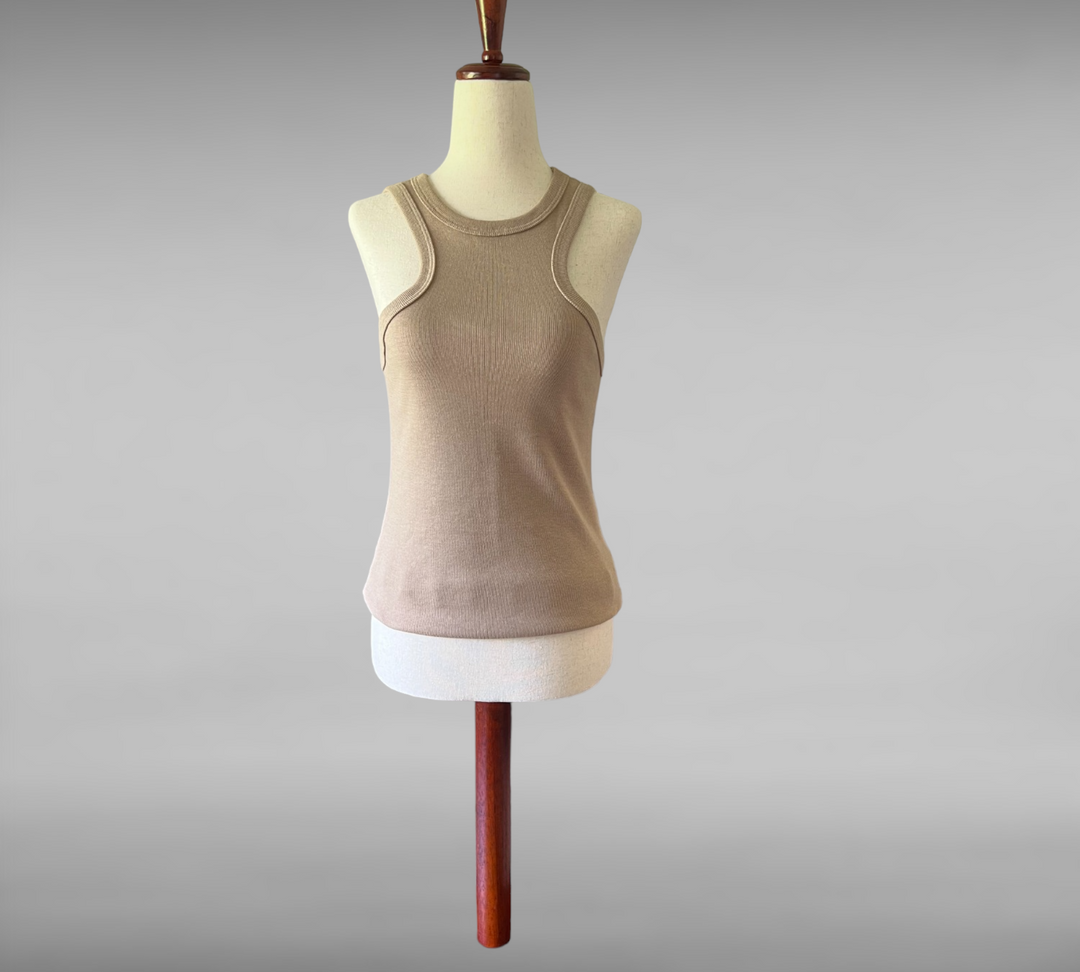 MICI by Sis Ribbed Tank Top - MOCHA